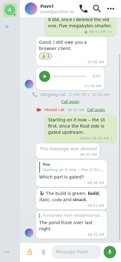 another.im (Tauri) on Android: a conversation